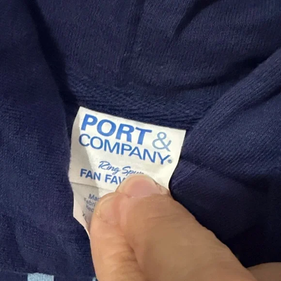 Port and Company Navy Blue Hoodie - Picture 2 of 4